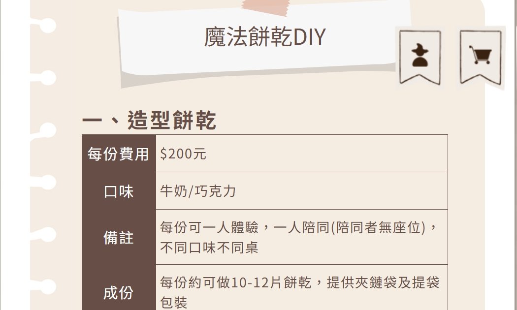 彰濱水樂園【餅乾學院】手做體驗：魔法餅乾DIY